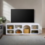 Hanah Home Consola de Salón Ferlis Blanca, 160 cm de Ancho x 51 cm de Alto x 40 cm de Profundidad, Hecha de Tablero de Melamina, Minimalista y Moderna